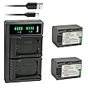 Kastar 2-Pack Battery NP-FP70/FP71 and LTD2 USB Charger Compatible with Sony DCR-HC21 DCR-HC22 DCR-HC23 DCR-HC24 DCR-HC26 DCR-HC28 DCR-HC30 DCR-HC32