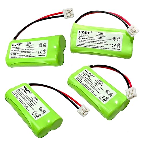 HQRP 4-Pack Battery Compatible with AT&T Lucent BT8001 BT184342 BT284342 3101 3111 89-1330-00-00 89-1335-00-00 GE 5-2754 Philips SJB-2121 Cordless