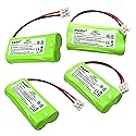 HQRP 4-Pack Phone Battery Compatible with Motorola L402, L402C, L403, L403C, L404, L404C, L702BT