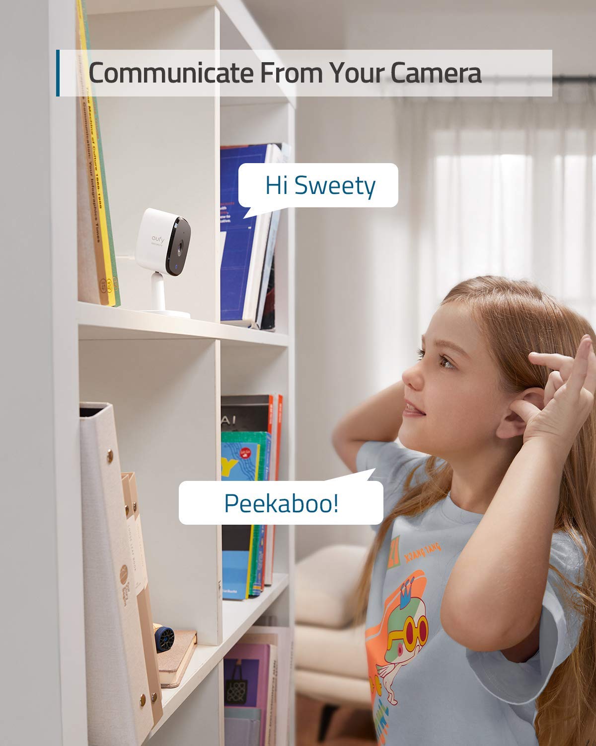 eufy Security 2K Indoor Cam, Plug-in Security Indoor Camera with Wi-Fi, IP Camera,Human and Pet AI, Works with Voice Assistants, Night Vision, Two-Way