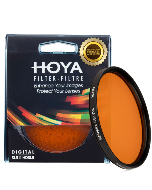 HOYA 49mm YA3 Orange Filter for B&W Film Photography, Enhances Sky & Foliage - Increases Tonal Contrast - Excellent for Nature and Street Photography
