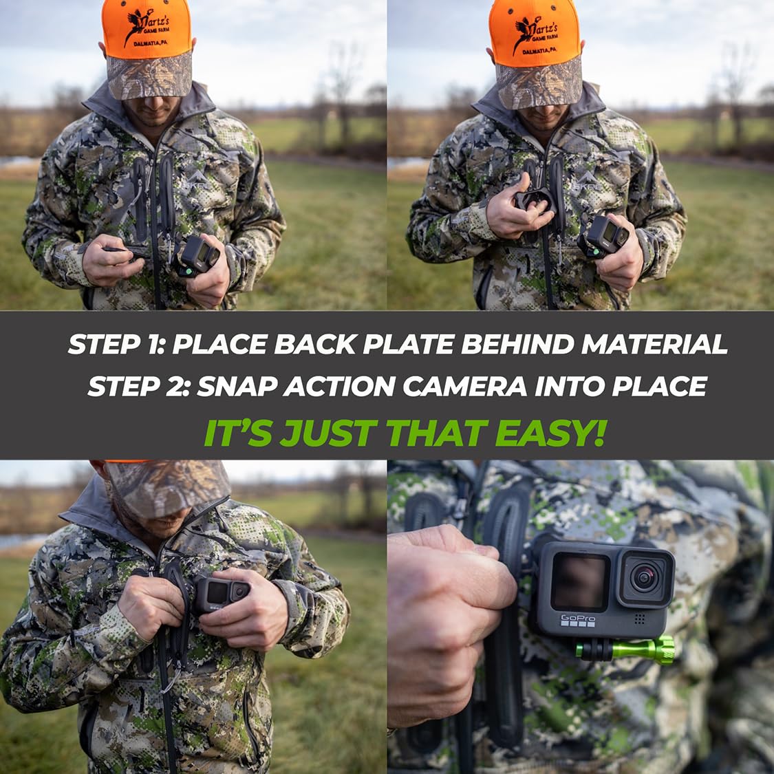 SNAP Mounts PRO - Magnetic Action Camera Chest Mount for GoPro & DJI Osmo Action
