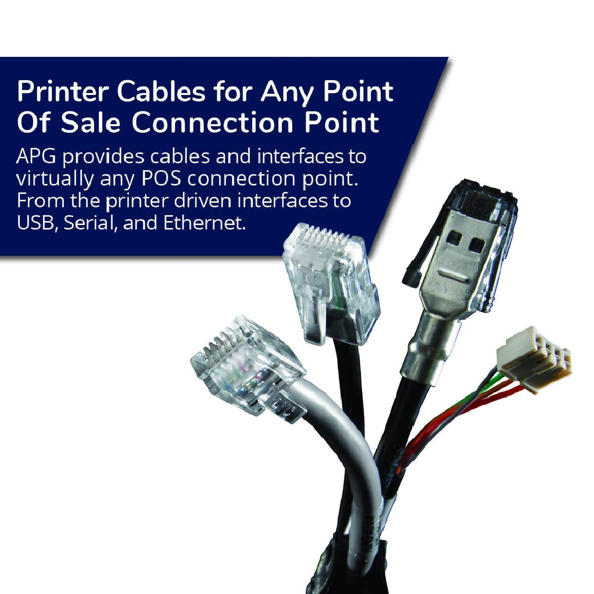 APG Printer Interface Cable | CD-101A-10 | Cable for Cash Drawer to Printer | 1 x RJ-12 Male - 1 x RJ-45 Male | Connects to EPSON and Star Printers |