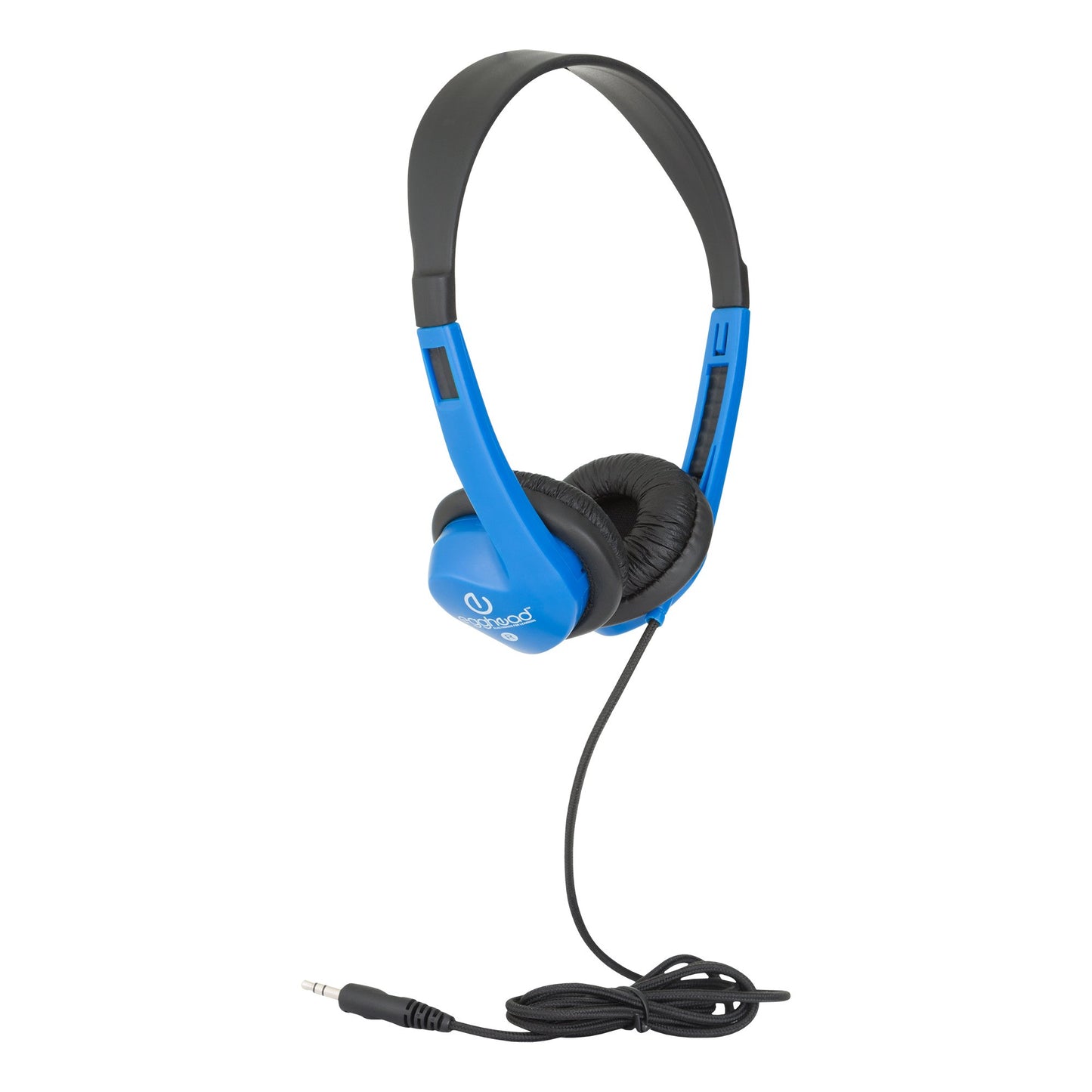 Egghead EGG-IAG-1008FA-BL-SO Stereo School Headphones with Heavy Duty Cord, Blue