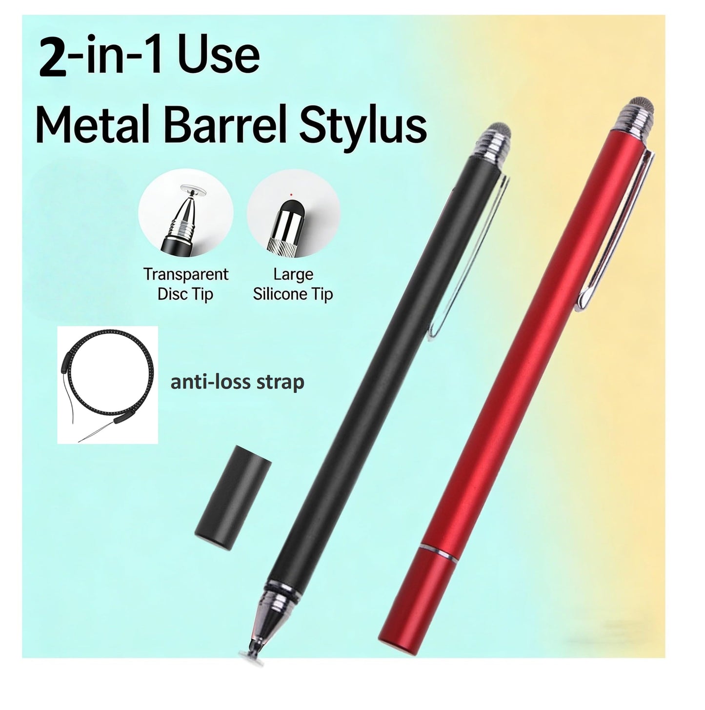 2-in-1 Stylus Pen for Nintendo Switch/Switch Lite/OLED, Capacitive Stylus for Nintendo Switch 2 Pen, Switch Super Precise Stylus Pen with Lanyard