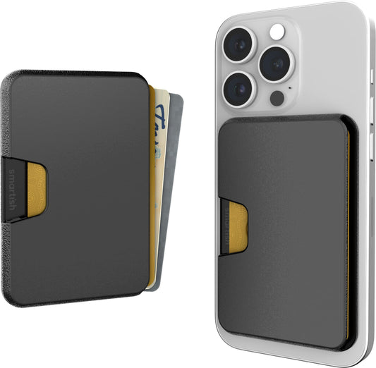 Smartish iPhone MagSafe Wallet - Side Hustle Hard Shell - Slim Detachable Magnetic Card Holder - Holds 3 Cards + Cash for Apple iPhone