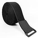 Hook and Loop Straps, 2'' x 16', Fastening Cinch Straps with 15 Buckles, Cut to Length, Heavy Duty, Reusable Cable Straps, Cord Straps, 16 Feet Long