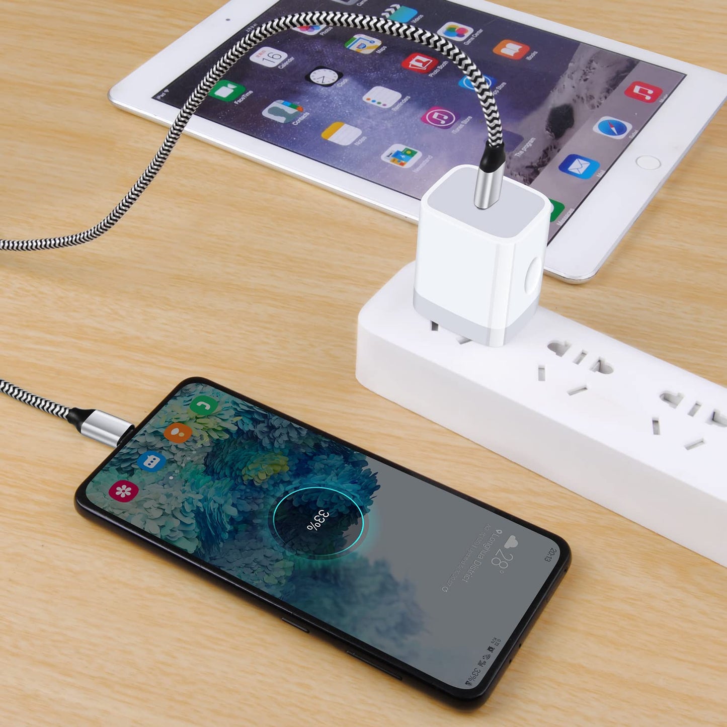 Fast Charging USB C Charger Box Phone Charger Block Wall Plug Adapter for Samsung Galaxy A17 5G/A36/A16/A54/A56/Z Fold7 6/A35/S25