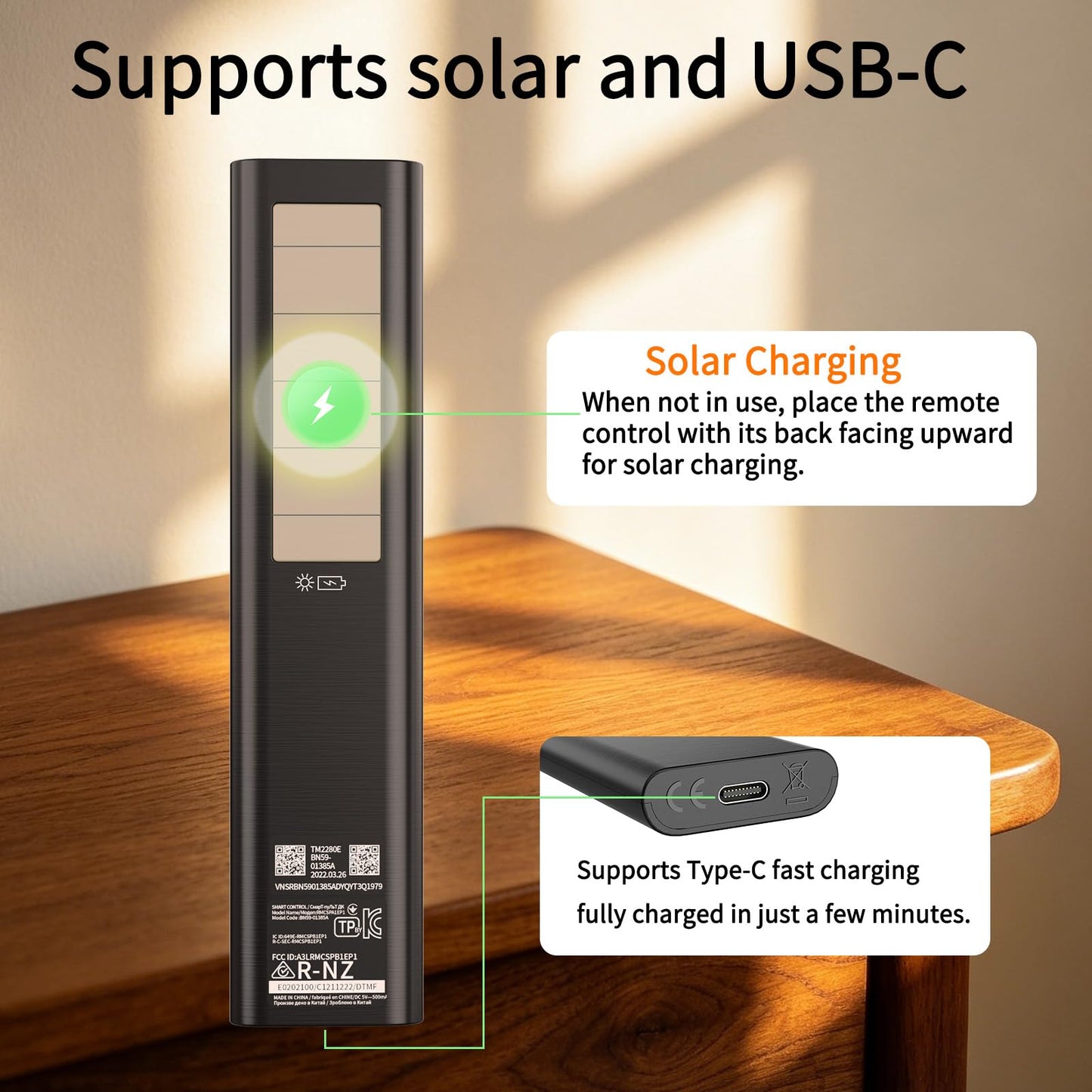 BN59-01357A BN59-01357F Solar Frame TV Remote Control Replacement for Samsung 2019-2026 Neo QLED Smart 4K Ultra HD TV with Voice & Rechargeable Solar