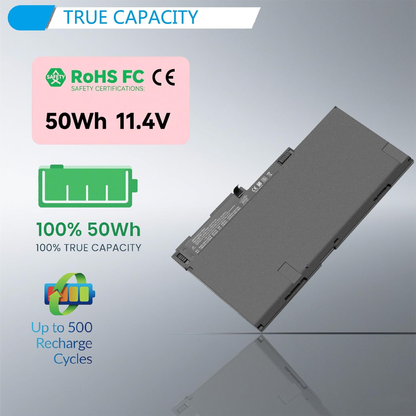 HJTPOWER CM03XL CMO3XL Laptop Battery Replacement Fit for HP EliteBook 840 845 850 855 740 745 750 755 G1 G2 Series CO06XL Battery Spare 716724-421