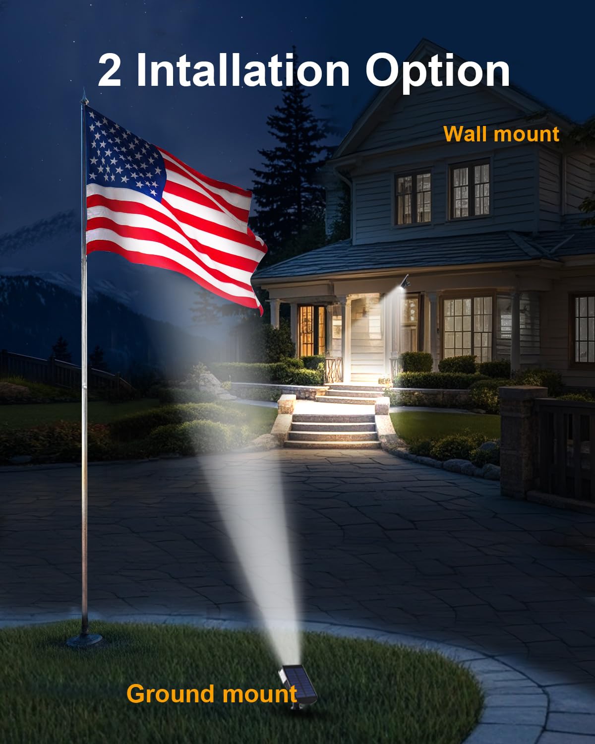 6 Pack Solar Spot Lights Outdoor Waterproof, 20 LEDs Bright Landscape Spotlights Dusk to Dawn, Cool White Adjustable Uplights for Yard Tree House