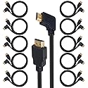 4K HDMI Cable 1.6 Feet 10-Pack, Ultra HD HDMI 2.0 Cable,High Speed 18Gbps @ 60Hz, Supports TV, Gaming, Ethernet, HDR, ARC, UHD, 3D, HDTV, 10.2 Gbps