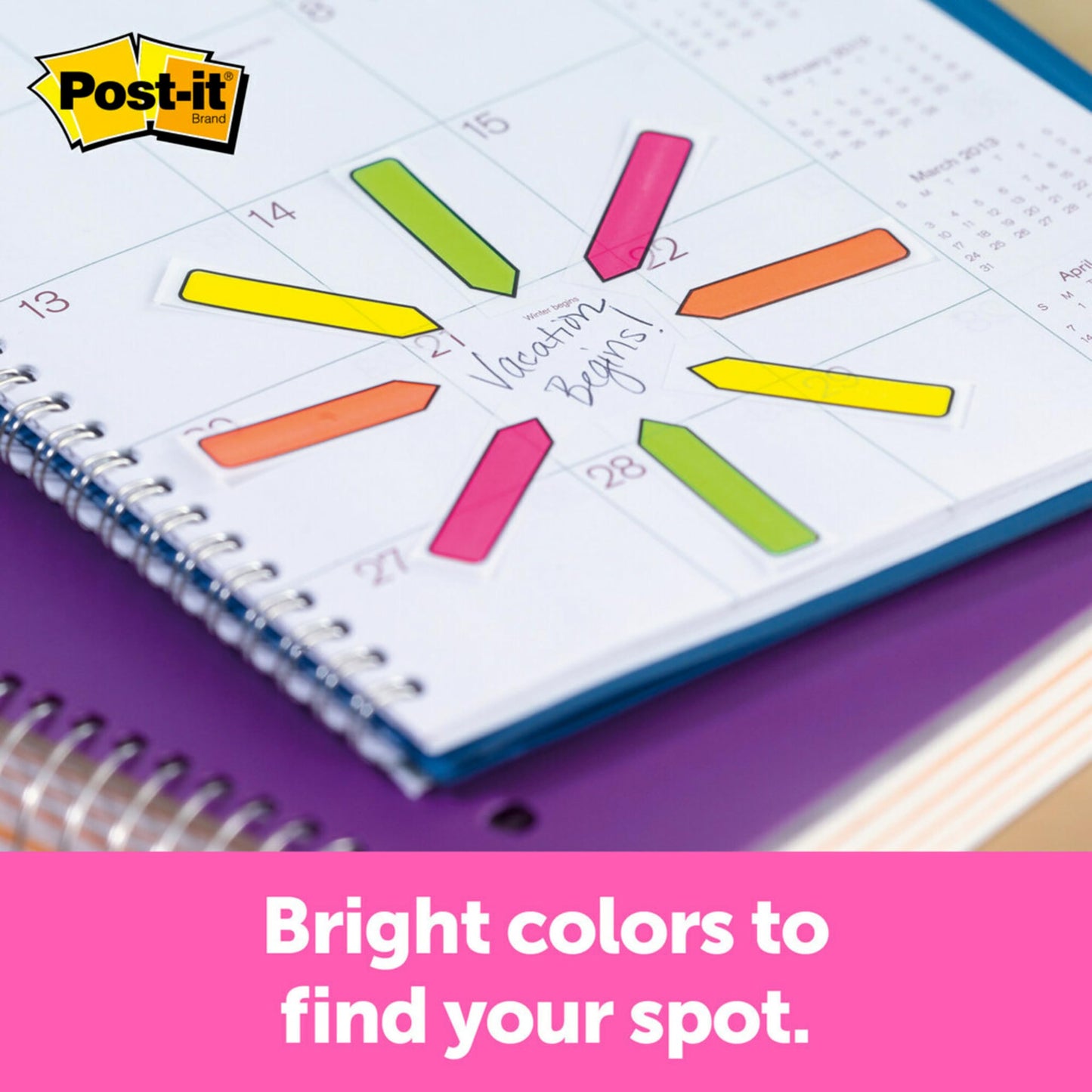 Post-it Message Flags, Sign Here, .47 x 1.7 in, Assorted Colors, 4 Pack