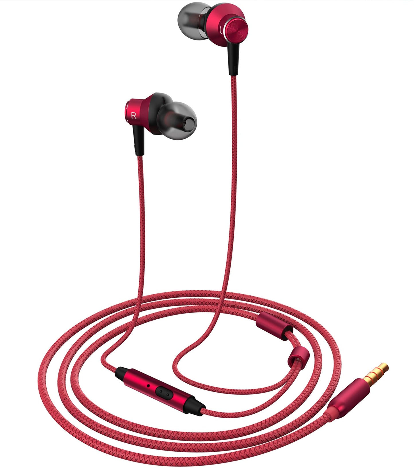 in Ear Headphones, MR01 Comfortable Tangle-Free Stylish Wired in-Ear Earbuds with Microphone, Crystal Clear Sound Noise Isolating Earphones…