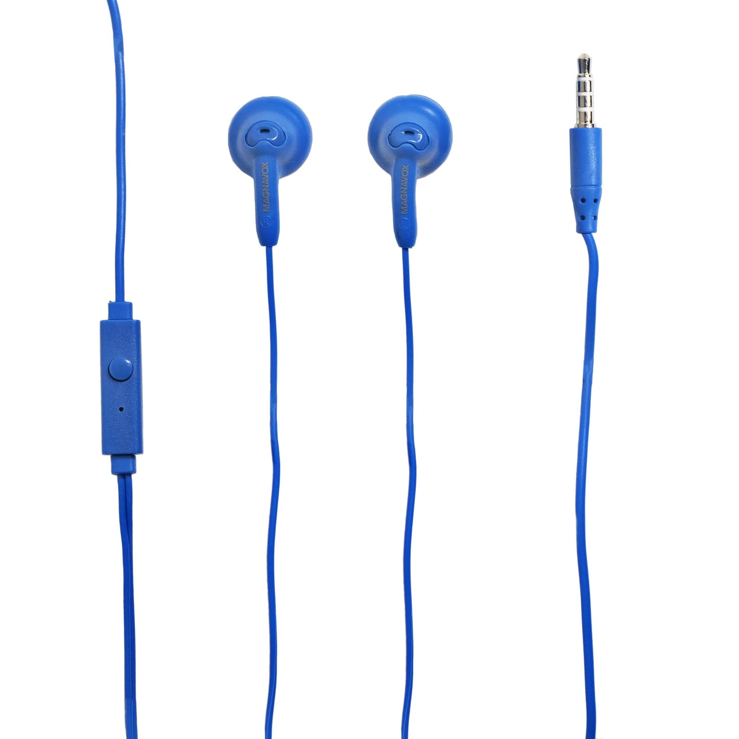 Magnavox MHP4820M-BL Gummy Earbuds with Microphone in Blue | Available in Pink, Purple, White, Black, & Blue | Earbuds Gummy | Extra Value Comfort…