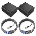45W USB-C Charger,2-Pack 45 Watt Super Fast Charger Type C Wall Charging Block with 2X 10FT Type C Cable for Cable for Samsung Galaxy S26