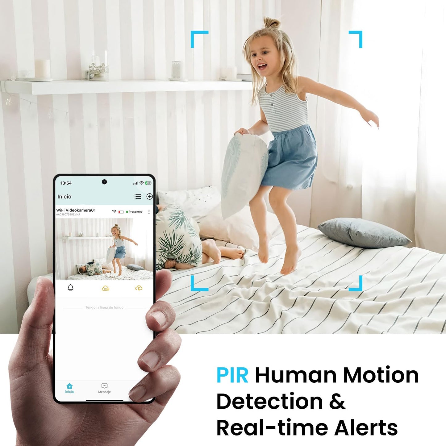 2026 Upgraded 4K Security Camera, 5GHz WiFi Indoor Camera, Free Cloud Storage, Home Security Camera with Night Vision, Motion Sensor, Long Battery
