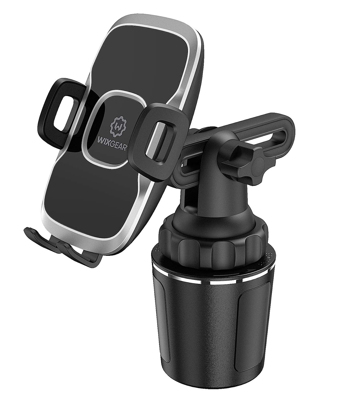 WixGear Cup Holder Phone Mount, Adjustable Long Neck Cellphone Holder for Car, Upgraded Version, Cup Phone Holder for Car with Expandable Side Arms