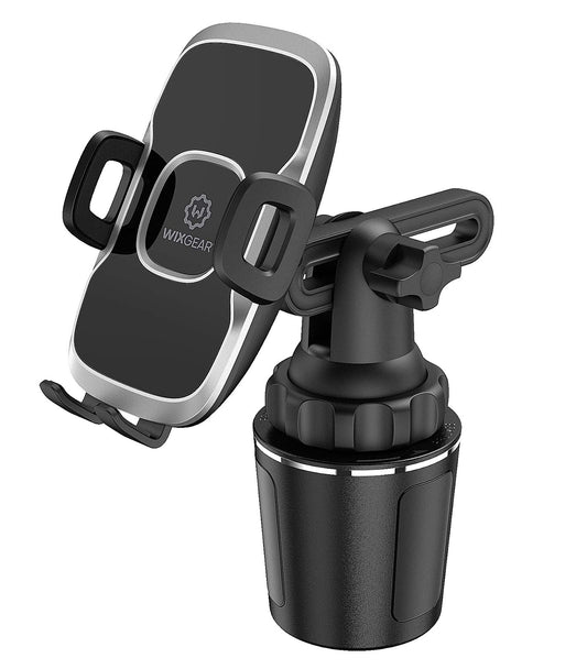 WixGear Cup Holder Phone Mount, Adjustable Long Neck Cellphone Holder for Car, Upgraded Version, Cup Phone Holder for Car with Expandable Side Arms