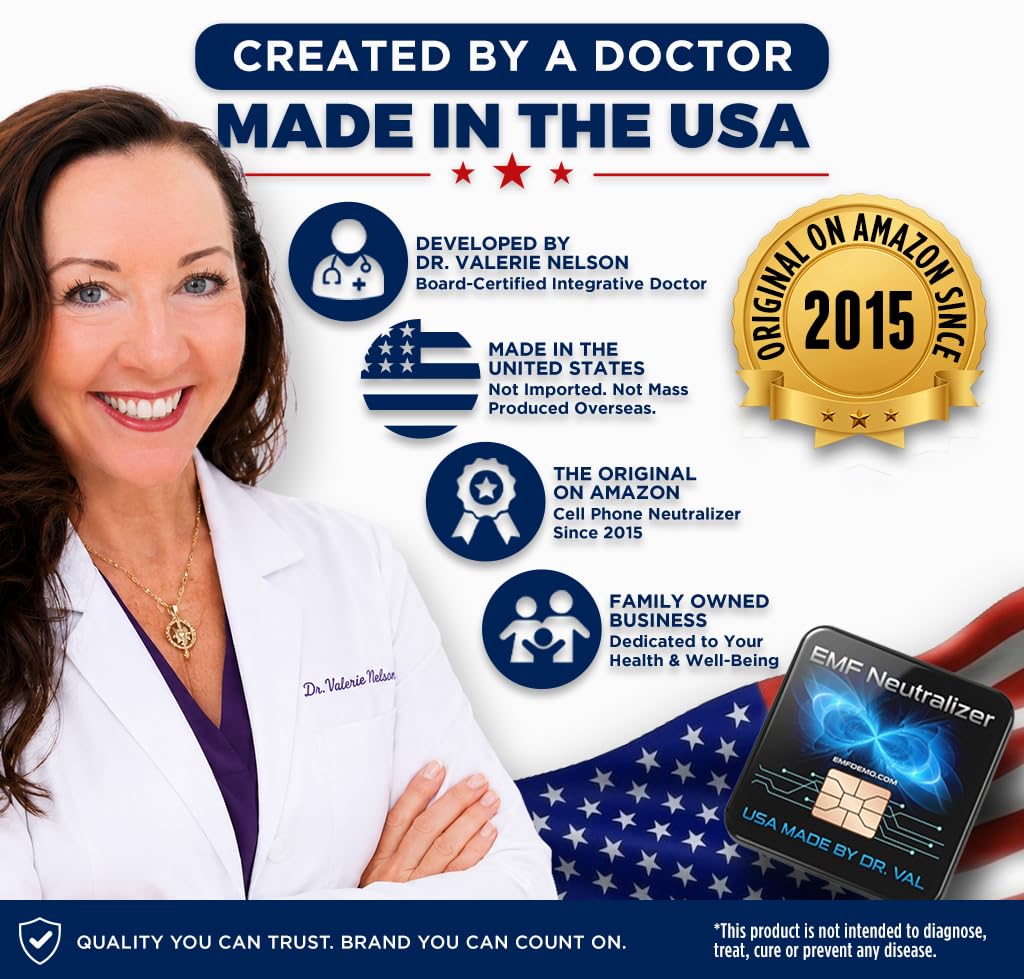 Original EMF Neutralizer Trusted Since 2015 - USA Made EMF Protection Neutralizers for Cell Phones, Laptops & Tablets - Created By Dr. Valerie Nelson