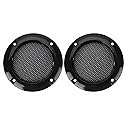 ASHATA Speaker Grill Cover,2 Inch Speaker Decorative Steel Mesh Circle,Shatter Car Speaker Protective Mesh Cover (Black)