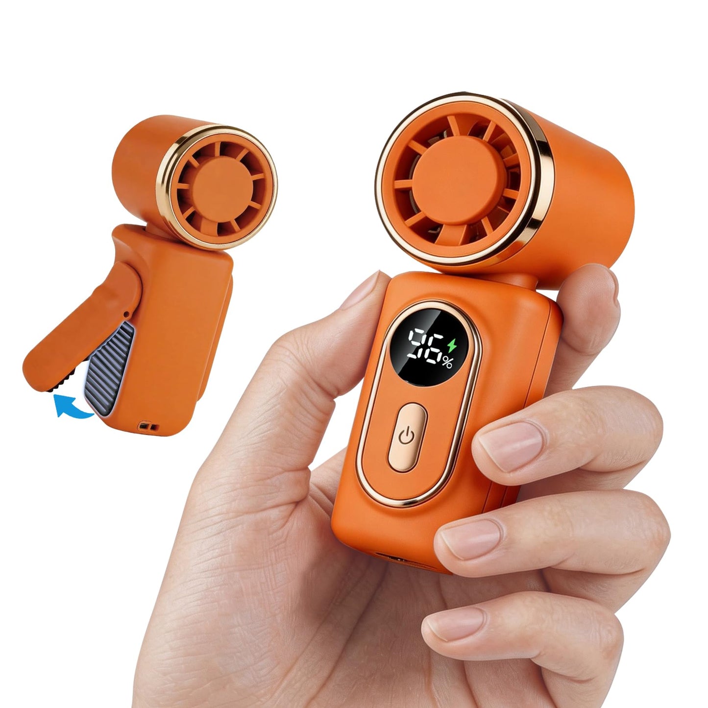 YZWTD Portable handheld small fan with built-in fixed clips