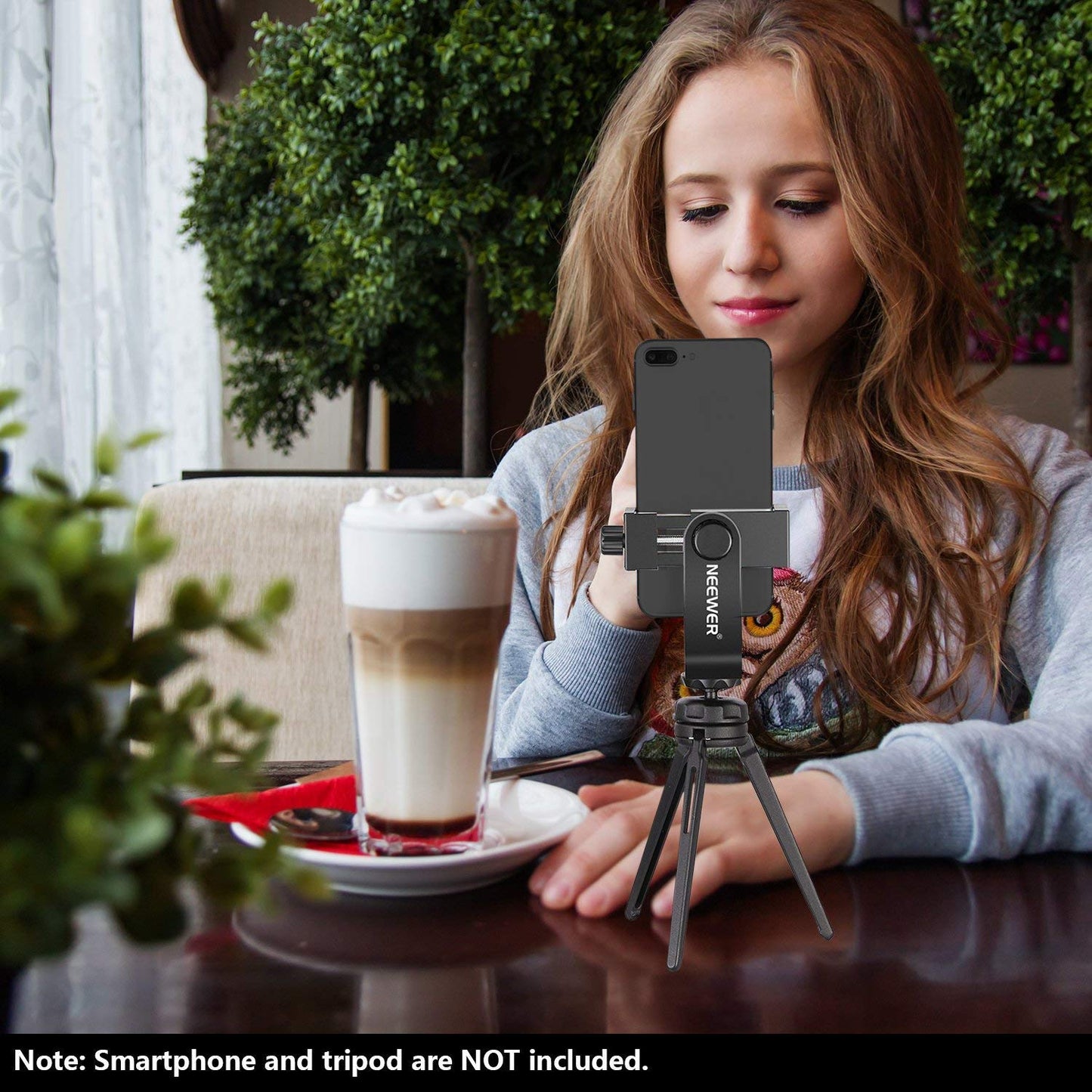 NEEWER Smartphone Holder Phone Tripod Mount Compatible with iPhone Android