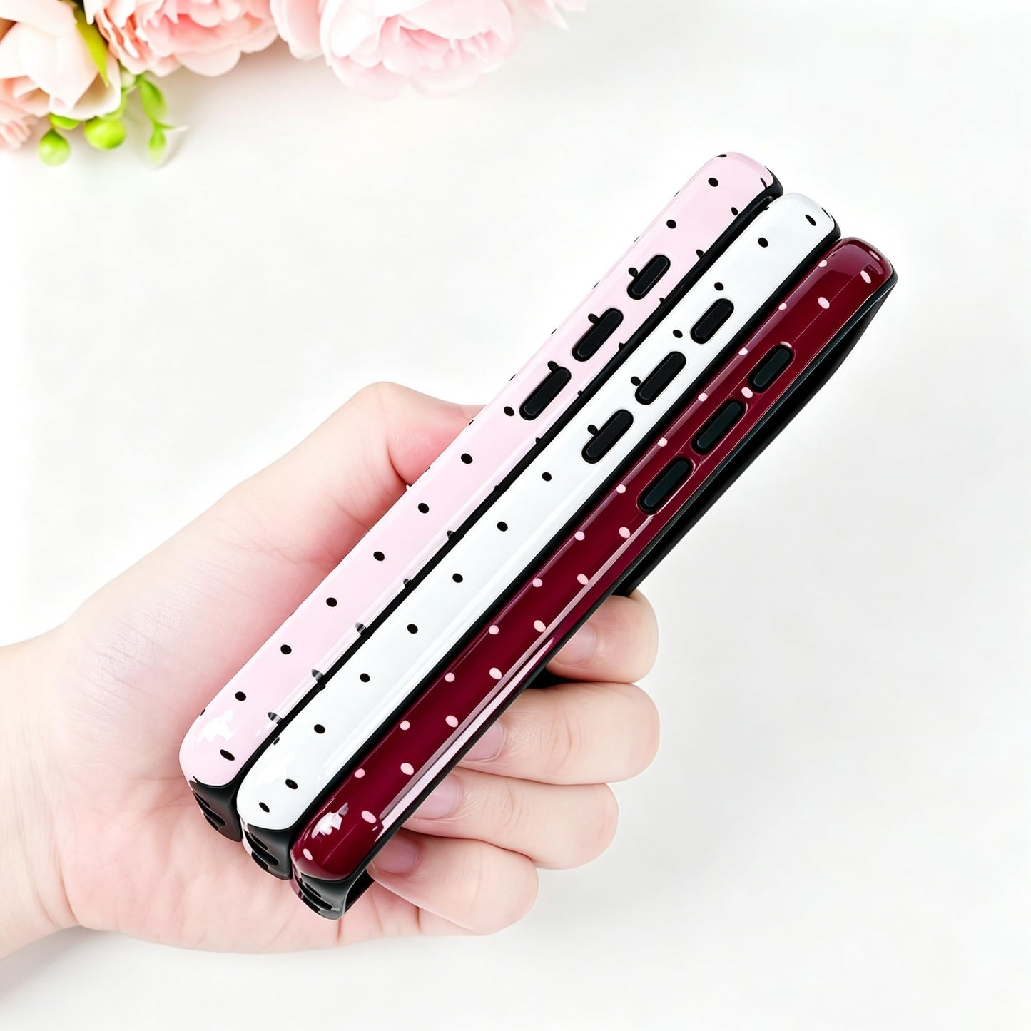 DuiDuiQ Polka Dot Pattern Phone Case for iPhone 16e/17e 6.1", White