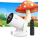 YENOCK Mini Portable Projector with TranScreen App , Smart Movie Projector for TV Stick, Smartphone, iPhone & USB , 4K HD Support, Bedroom
