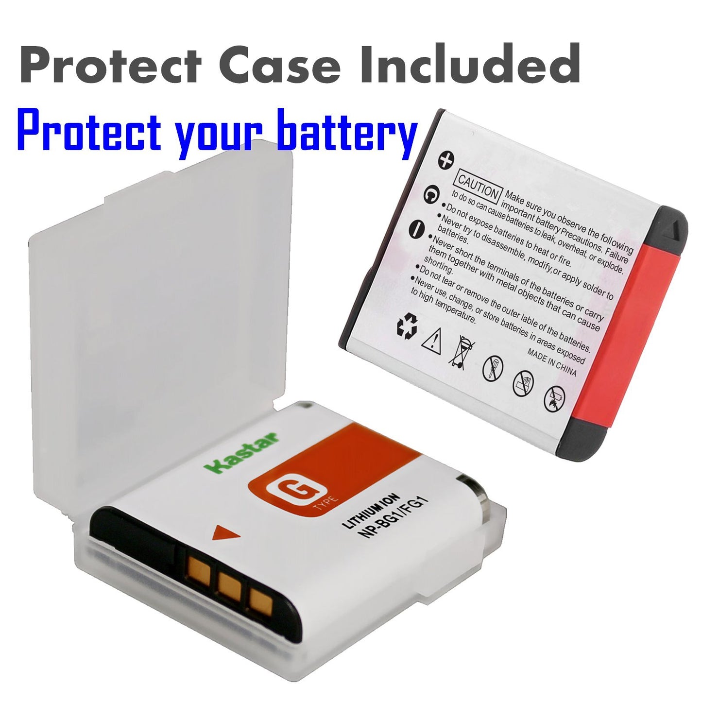 Kastar Battery (1-Pack) and Charger Kit Replacement for Sony NP-BG1, NP-FG1, BC-CSG, DSC-H50, DSC-H10, DSC-W120, DSC-W170, DSC-W300, DSC-W80, DSC-W85