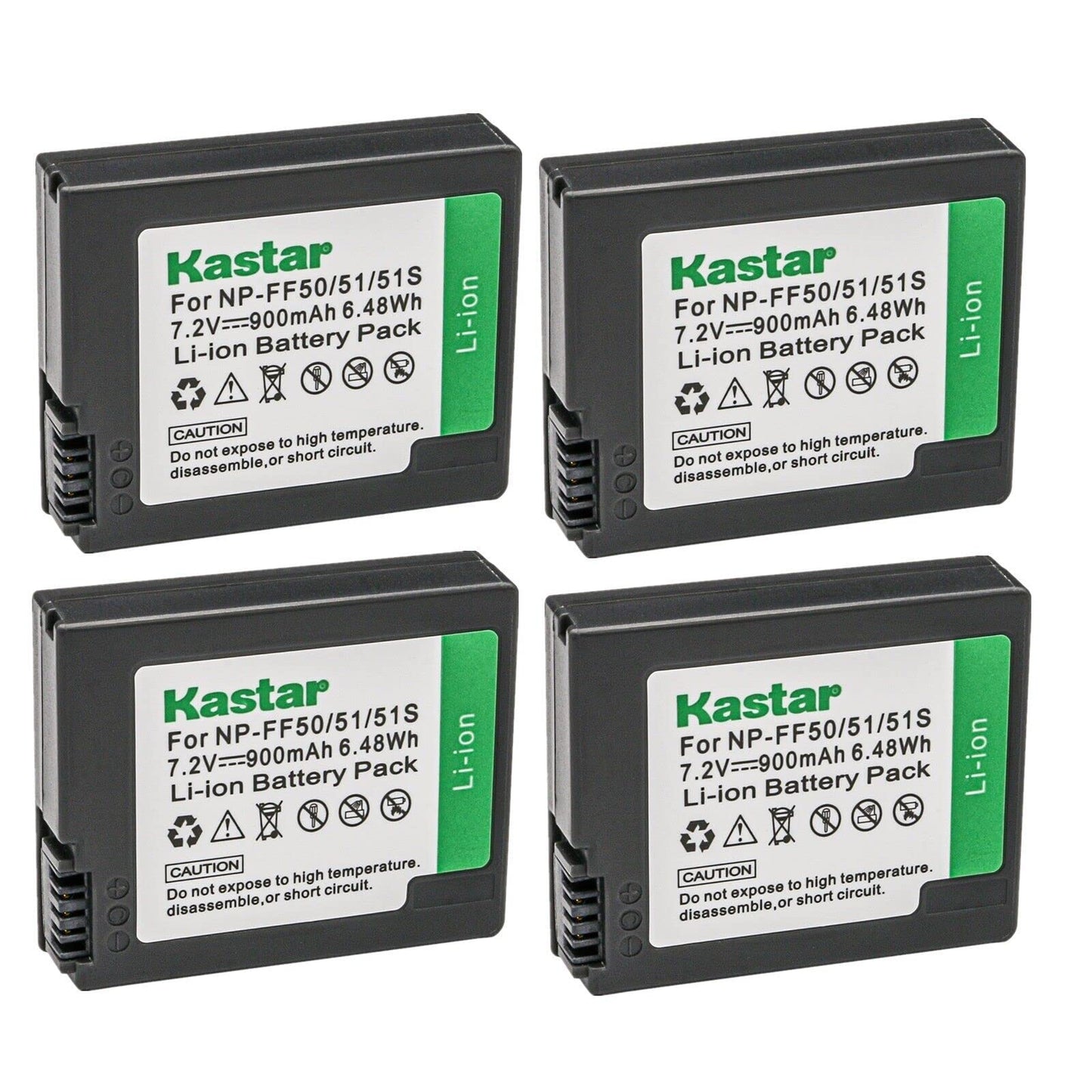 Kastar NP-FF50 / NP-FF51 / NP-FF51S Battery 4-Pack Replacement for Sony DCR-PC106, DCR-PC106E, DCR-PC107, DCR-PC107E, DCR-PC108, DCR-PC108E