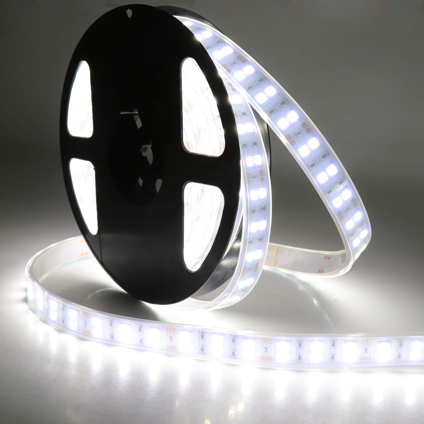 LEDENET LED Light Strip White 6000K Double Row 600LEDs SMD 5050 LED Flexible Strip Lighting DC 12V Dimmable Light Waterproof IP67 Outdoor Use 16.4ft