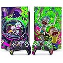 XSUID PS5 Skin - Disc Edition Anime Console and Controller Accessories Cover Skins PS5 Controller Skin Gift Skins for Console Full Set Green
