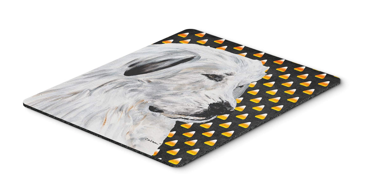 Caroline's Treasures SC9666MP Great Pyrenees Candy Corn Halloween Mouse Pad, Hot Pad or Trivet for Home Office Gaming Working Computers Laptop Mouse