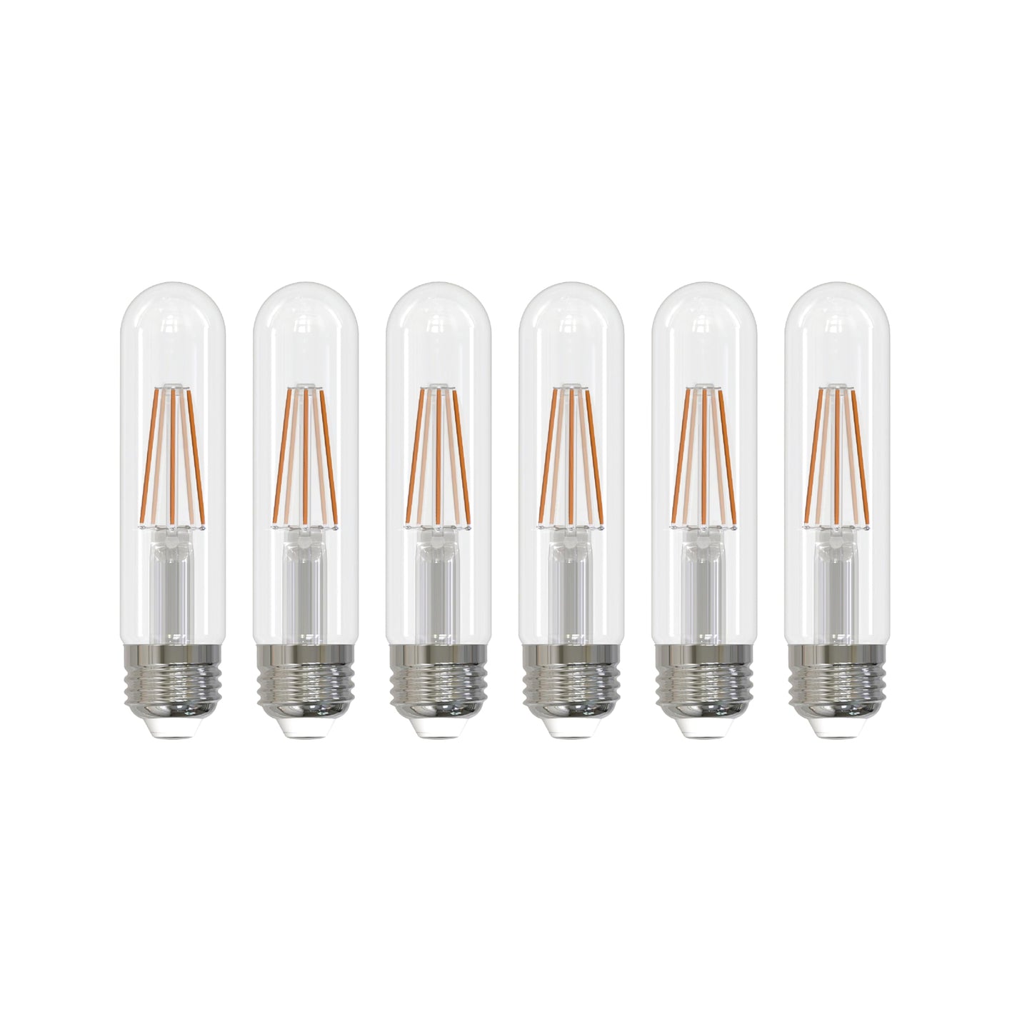 Sunlite LED Filament T10 Tubular Light Bulb, 6 Watts (60W Equivalent), 600 Lumens, Medium E26 Base, Dimmable, 128 mm, UL Listed, 2700K Soft White, 6
