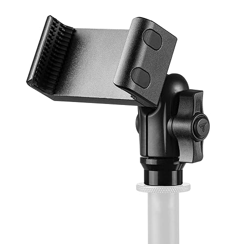 Tackform Phone Holder for Mic Stand - Pro Grade, Lightweight, Anti-Slip Mount Ideal for Musicians, Live Performers, Studio Recording | Compatible with