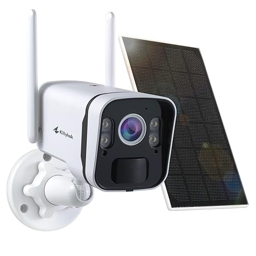 Kittyhok 2K Solar Security Camera Outdoor | 4MP FHD Wireless Security Camera, Solar Battery Powered, Smart Detection, Night Vision, and Weatherproof