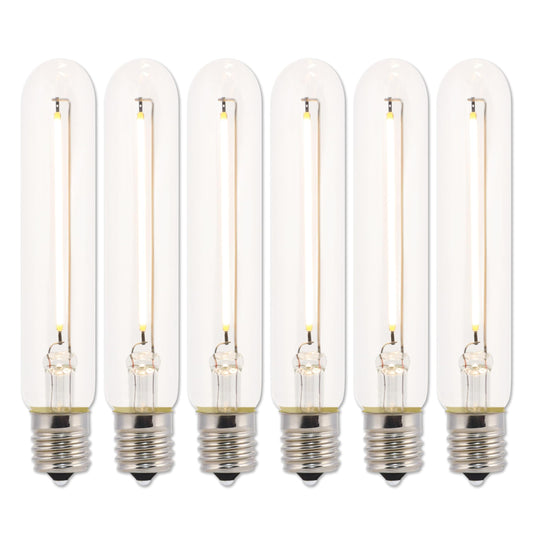 Westinghouse 5194120 3.5 Watt (40 Watt Equivalent) T6.5 Dimmable Clear Filament LED Light Bulb, Intermediate Base, 6 Pack