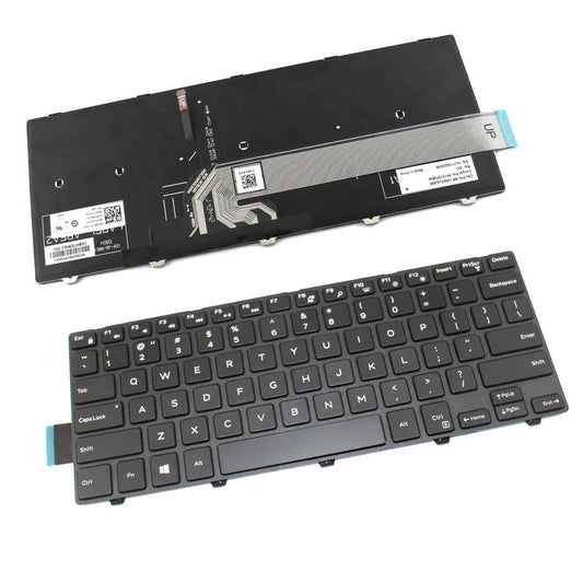 New US Black Backlit English Laptop Keyboard Replacement for Dell Inspiron 14 3462 3465 3467 3468 3473 3476 Light Backlight