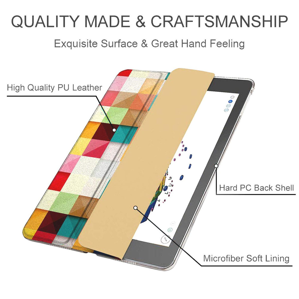 DuraSafe Cases for iPad Pro 12.9 inch 2 Gen 2017 Cover A1670 MQDC2LL/A MQDD2LL/A MQDA2LL/A A1671