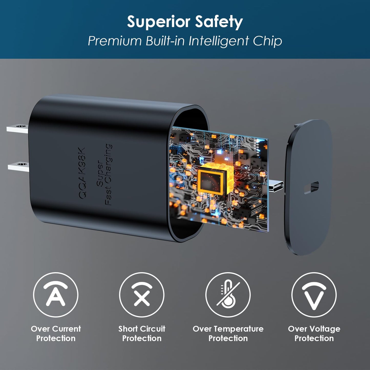 Super Fast Charger Type C, 25W PD USB C Wall Charger Fast Charging with 10FT Long Type C Charger Cable for Samsung Galaxy S26 Ultra/S26/S26+/S25