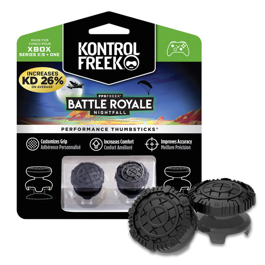 KontrolFreek FPS Freek Battle Royale Nightfall Performance Thumbsticks for Xbox One and Xbox Series X | Performance Thumbsticks | 2 High-Rise Convex |