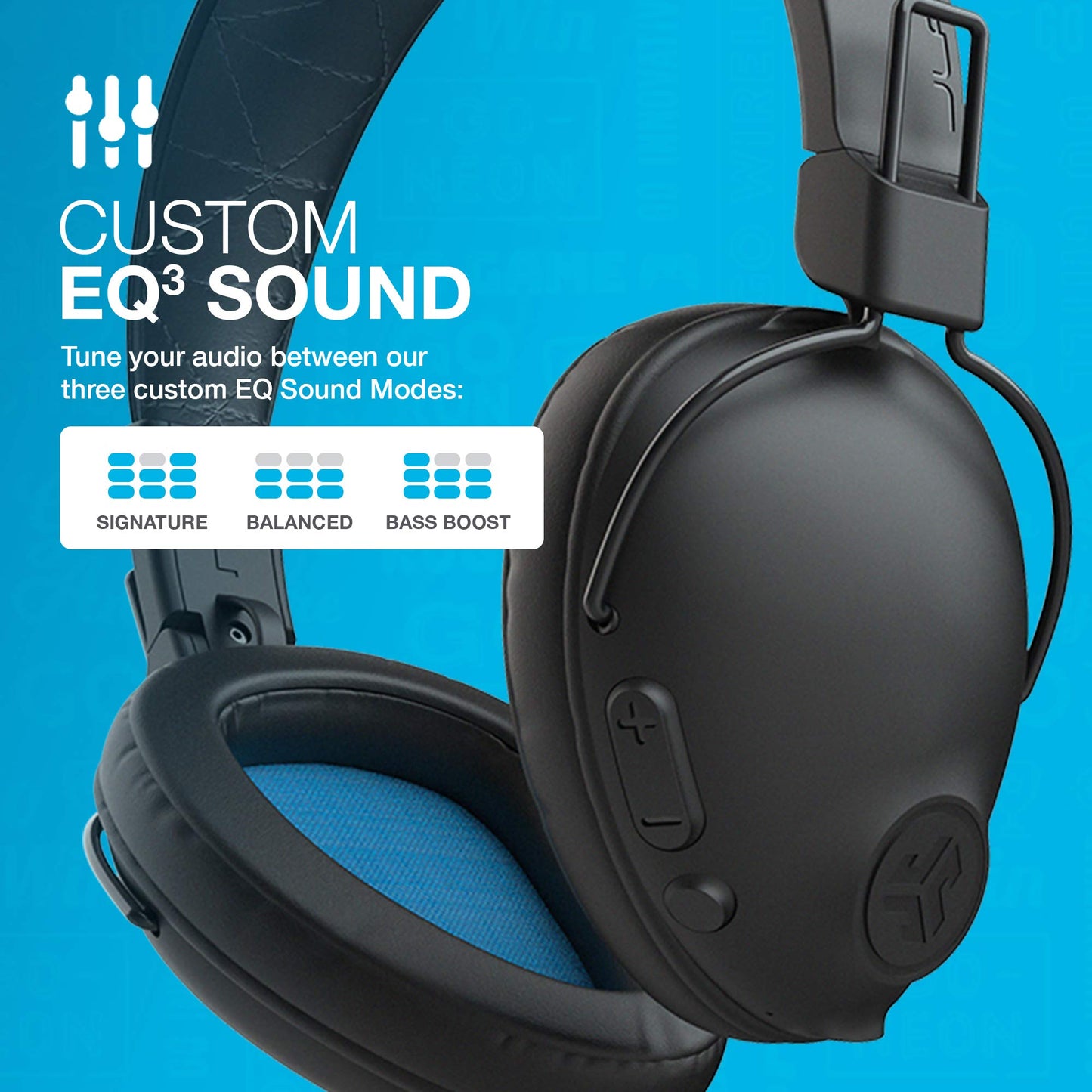 JLab Studio Pro Wireless Over-Ear Headphones, Black, 50+ Hour Bluetooth 5 Playtime, EQ3 Sound, Ultra-Plush Faux Leather & Cloud Foam Cushions, Track…