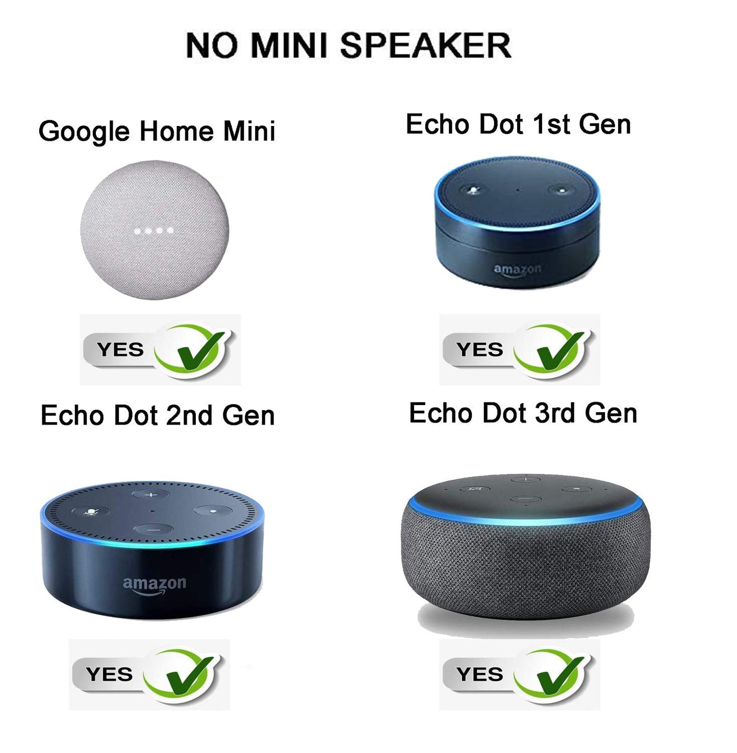 Pmsanzay 1 Pack Adjustable Solid Metal Wall Mount Stand Holder Stand Bracket Hanger Stand for Echo Dot (1st Gen) Echo Dot (2nd Gen) Echo Dot (3rd Gen)