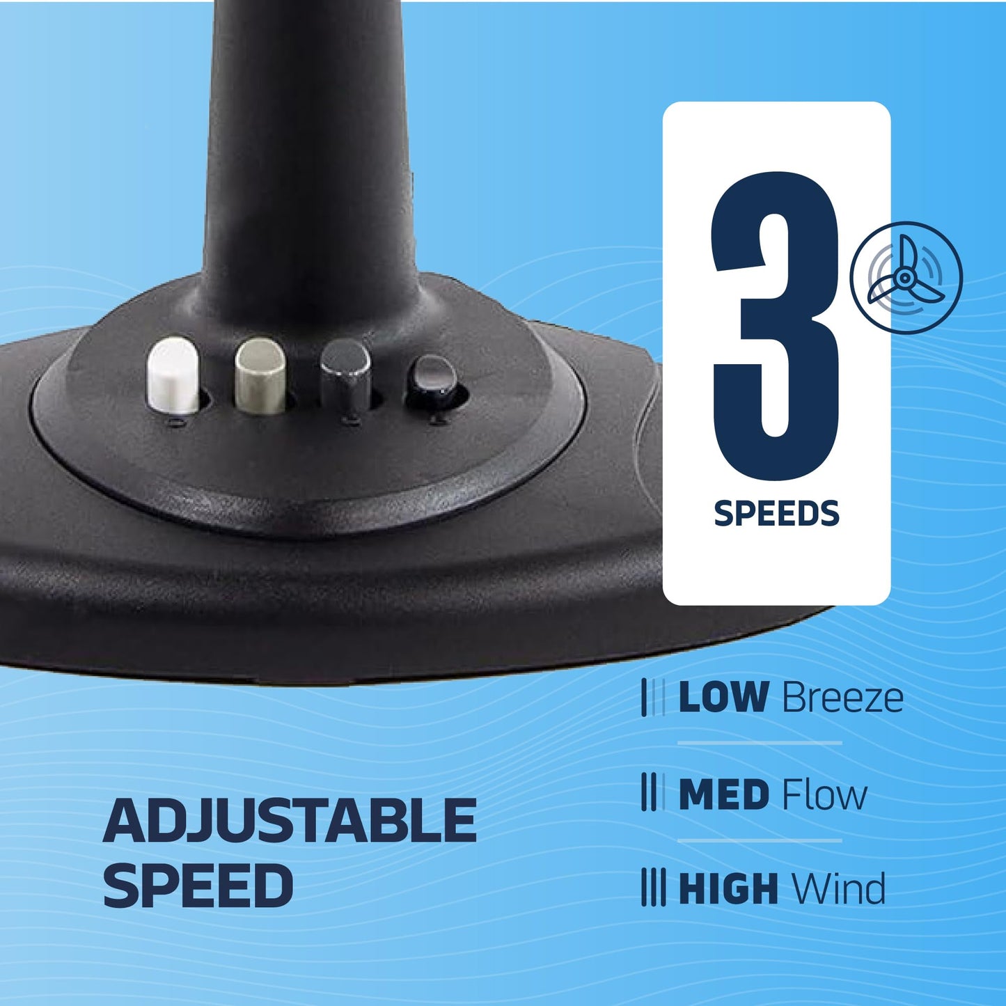 NEXAIR 12 in Oscillating Table Fan 3 Speeds, with 180° Adjustable Tilt and Convenient Push Button Controls, Desk Fan Ideal for Home, Bedroom, Dorm