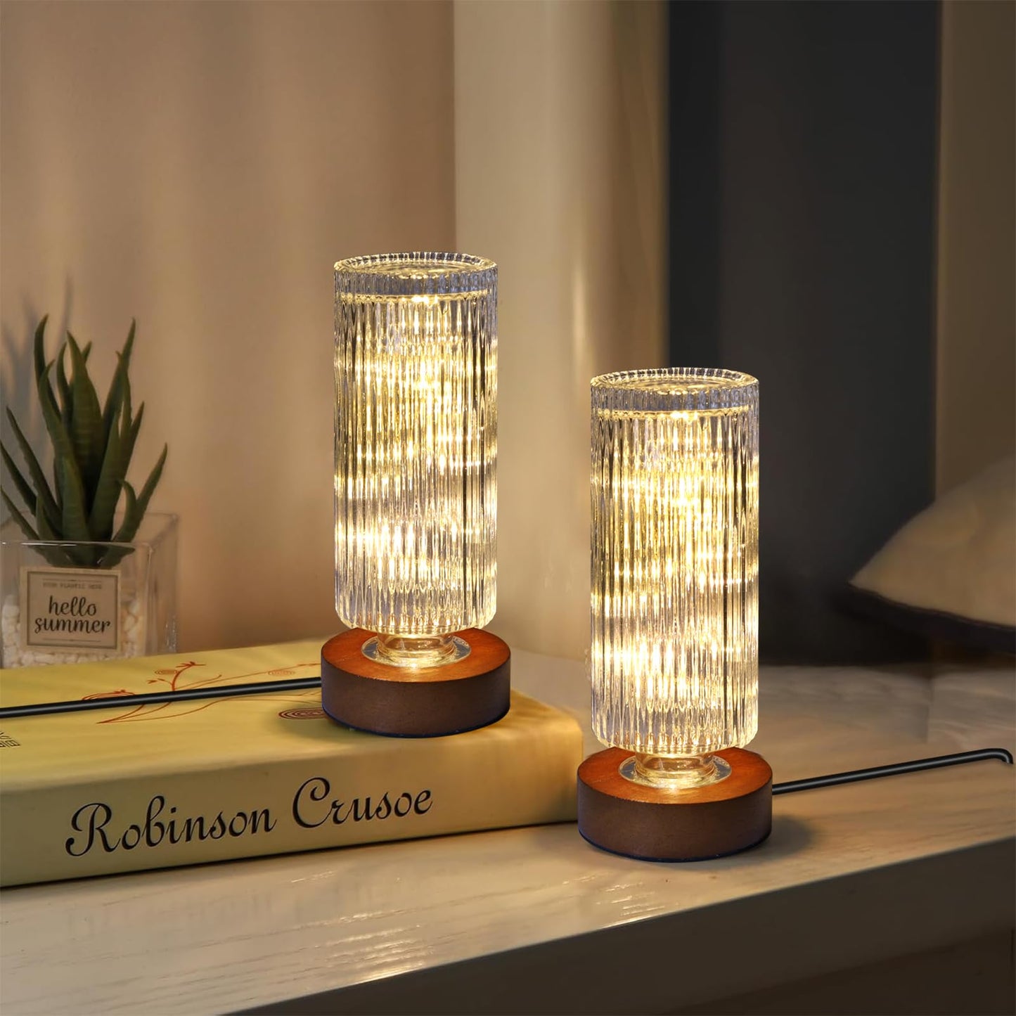 GZWANHANGMY Small Nightlight for Bedroom - Bedside Table Lamps for Nightstand,LED Dimmable Night Light,Sleep Lights, Mini Nightlights for Kids Room