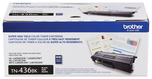 Brother TN-436BK Super High Yield Toner Black, 6500 Pages