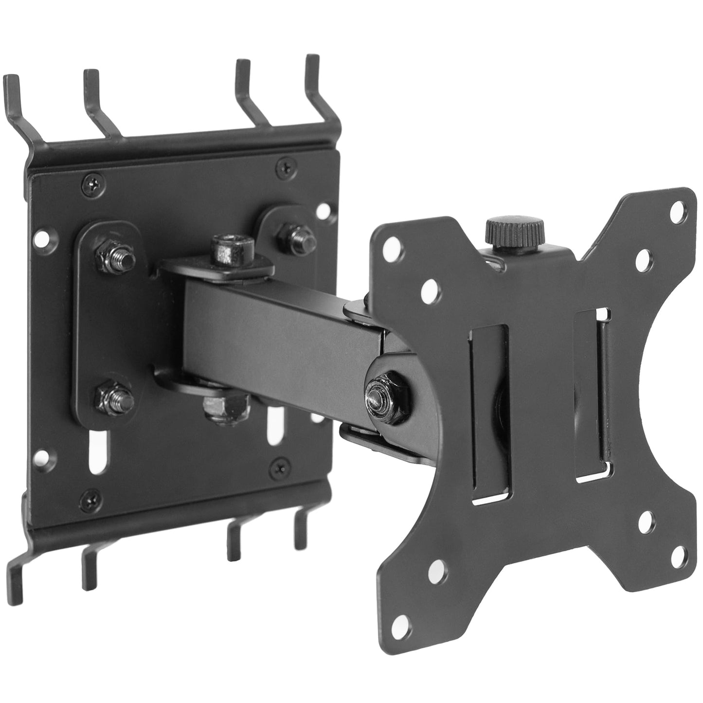 VIVO Articulating Single Monitor Pegboard Mount with Arm, Fits Screens up to 32 inches and Peg Boards up to 0.25 inches Thick with 1 inch Hole
