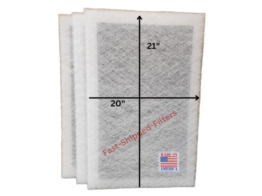 Fast-Shipped-Filters 3 Pack 21.5x23.5 Replacement Filter Pads Compatible with Dynamic Air Cleaner 21.5x23.5 Refill White