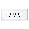 Legrand Wiremold RD3RWH radiant Furniture Power Center, Recessed Power Strip, 3 Outlets, 6 Foot Cord, White